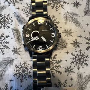 Fossil Men's Black Stainless Steel Watch